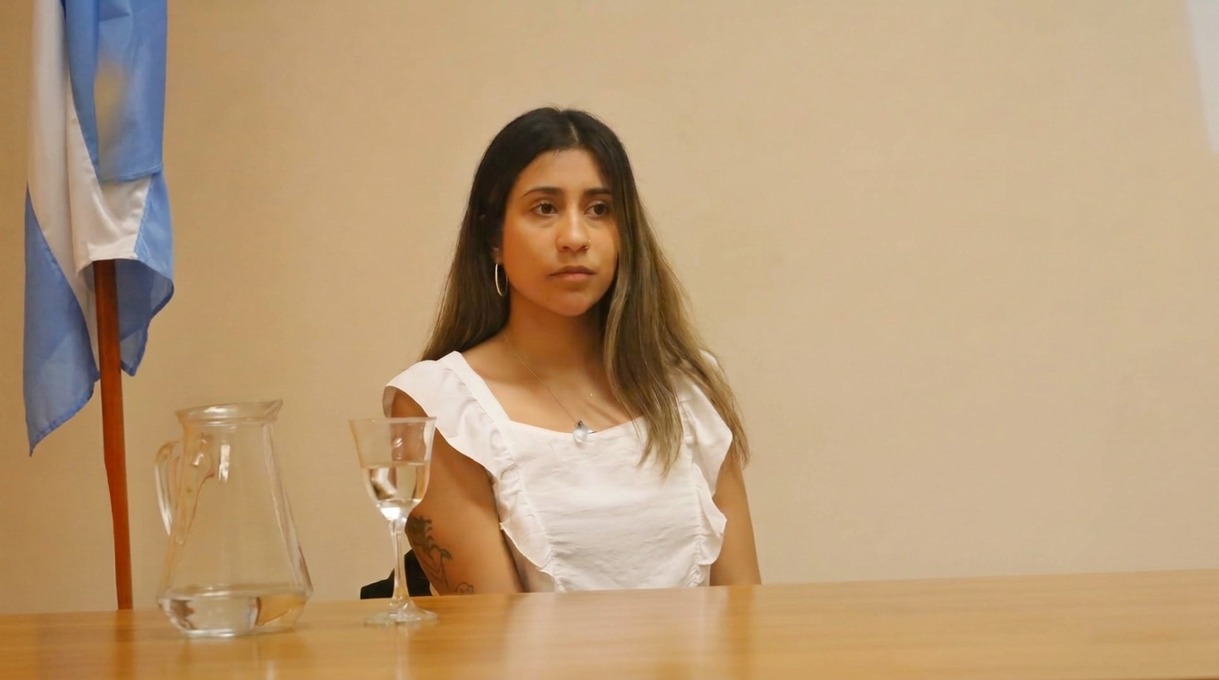Ainara Arce, abogada en Tilisarao, en una consulta profesional